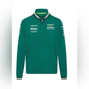 Aston Martin Boss Racing F1 2024 Team 1/4 Zip Sweater Green Men’s Size Small